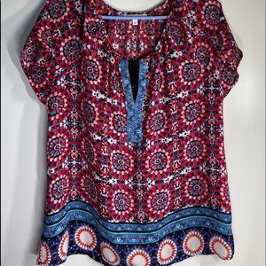 Boho Light As A Feather Tunic Top L